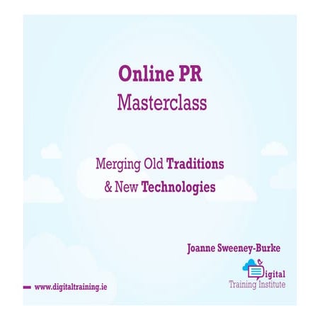 Online PR Masterclass Digital Training Institute 