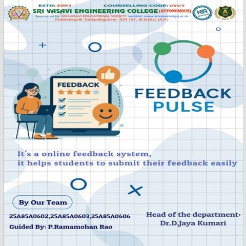 ONLINE STUDENT FEEDBACK SYSTEM | PPTX