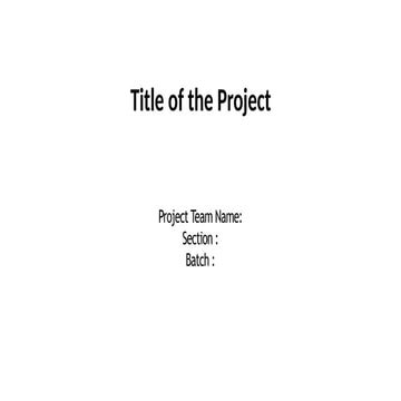 Comprehensive Innovation Project Presentation Template for ...