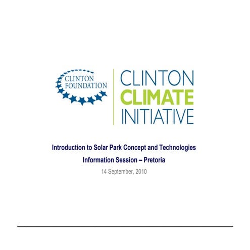 Dti solar park cob pillay 2010