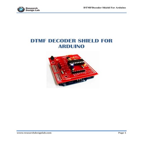 DTMF Decoder Shield for Arduino | PDF