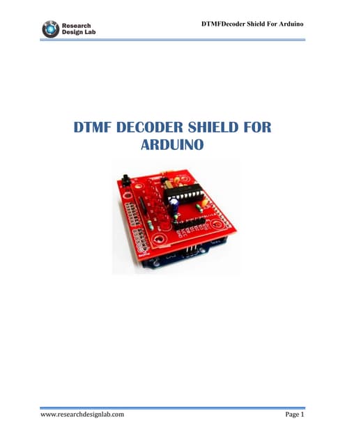 DTMF Decoder Shield for Arduino | PDF