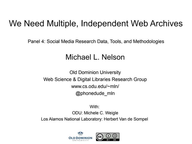 We Need Multiple, Independent Web A...