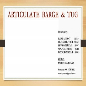 ATB SYSTEM - Integrated tug and barge system | PPTX