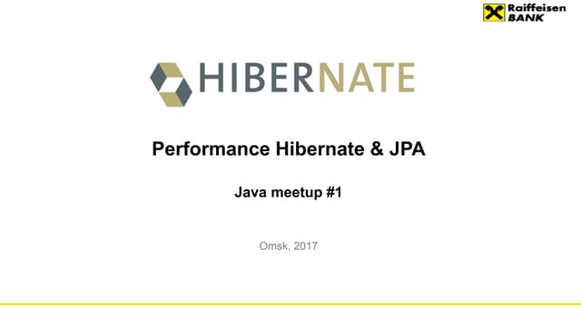 Hibernate & JPA perfomance 