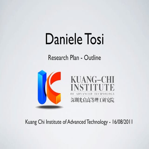 D. Tosi - presentation Kuang Chi 2011