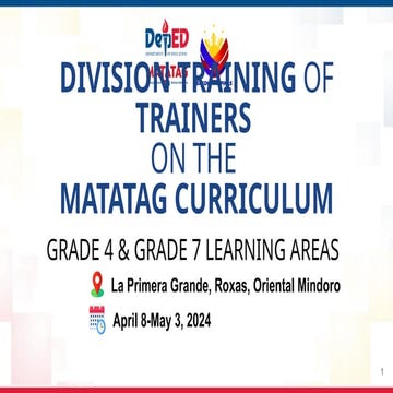 School-Based Training of Teachers Opening Program | PPTX
