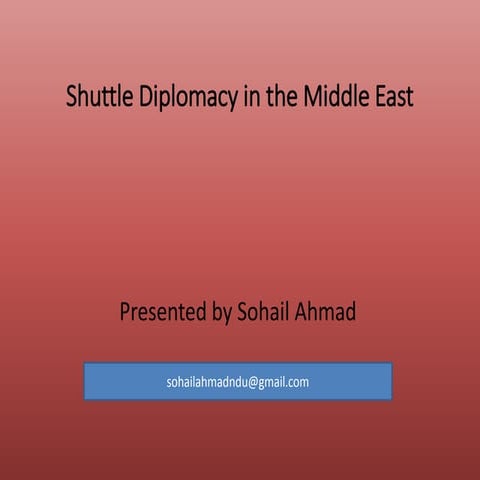 Shuttle Diplomacy in Middle East