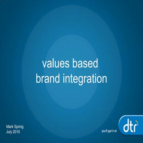Dtr Brand Integration Presentation 28072010 | PPT