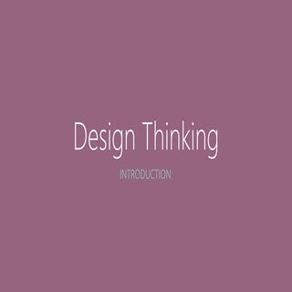 Design Thinking - introduction