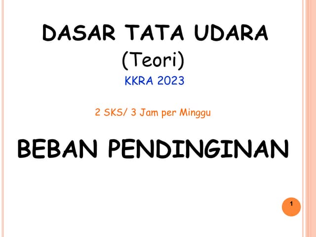 dasar tata udaa cooling load 3