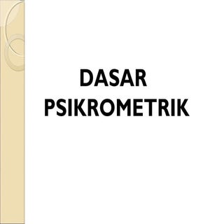 DASAR PSIKROMETRIK
