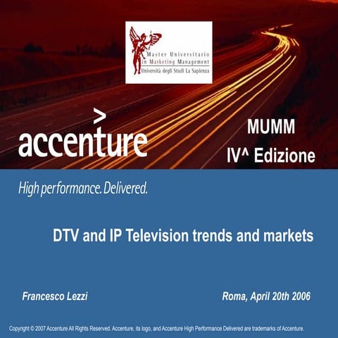 Dtv And Ip Television Trends And Markets