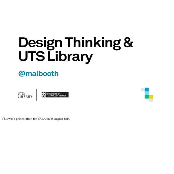 Design Thinking and UTS Library