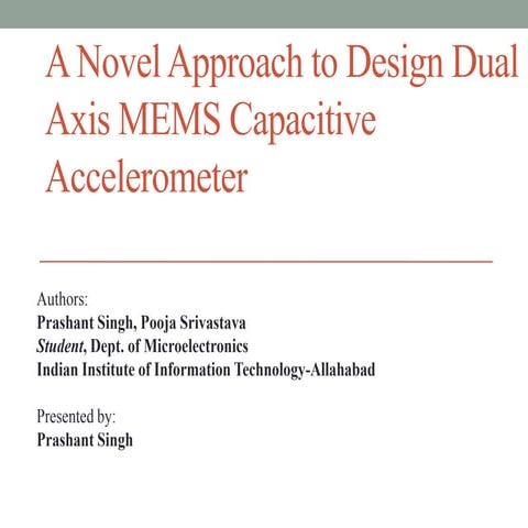 Dual axis accelerometer  paper 157