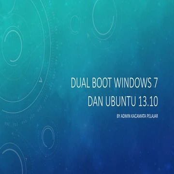 Dual boot windows 7 dan linux mint 10