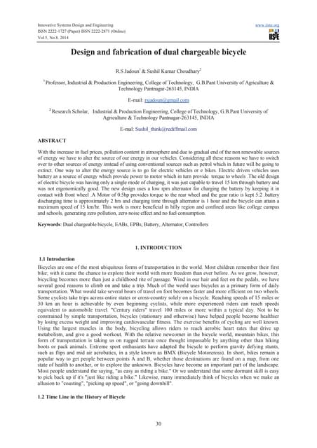 Design and fabrication of dual char...