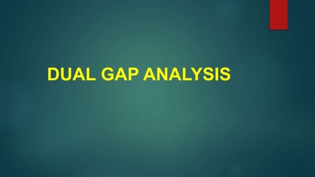 Dualgap analysis