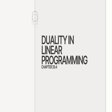 Duality in Linear Programming Problem | PDF