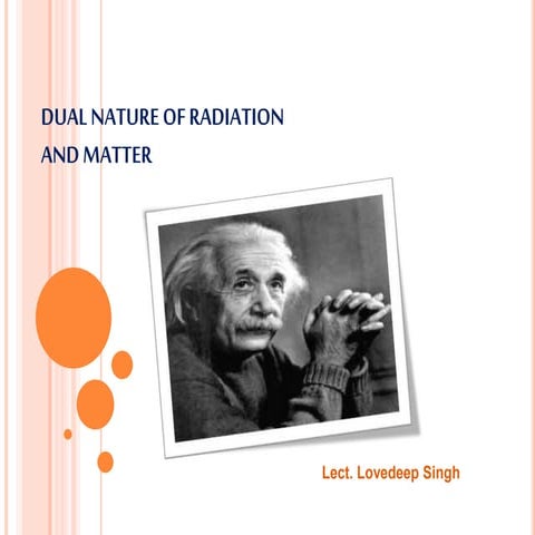 Dual nature of radiation and matter class 12