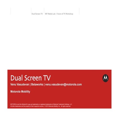 Dual screen tv
