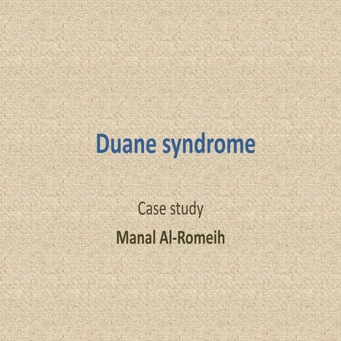 Duane syndrome