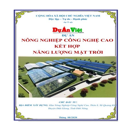 Dự án nông nghiệp công nghệ cao kết hợp năng lượng mặt trời Đăk Nông | duanvi...