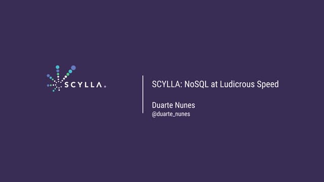 ScyllaDB: NoSQL at Ludicrous Speed