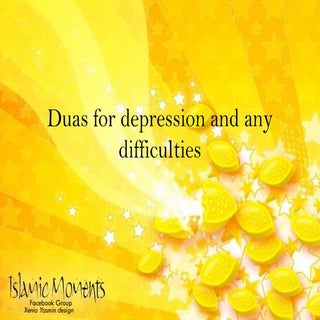 Duas ( supplications)  for depressi...