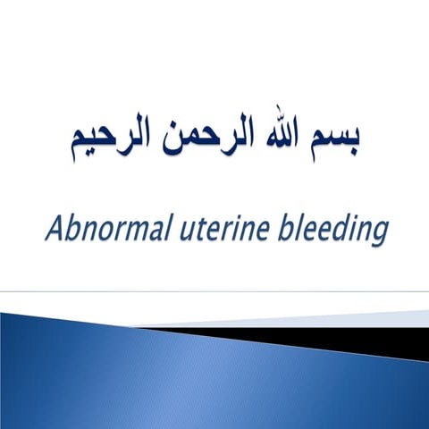 Disfunctional uterine bleeding.gynaecology
