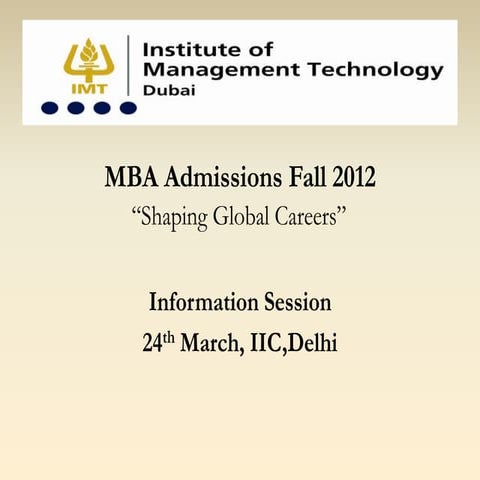 IMT Dubai-MBA Program
