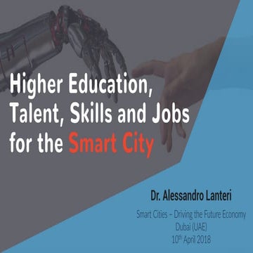 Higher Education, Talent, Skills and Jobs for the Smart City