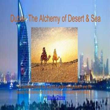Dubai  the alchemy of desert &amp; sea tamika official