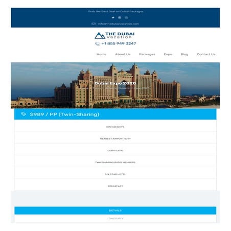 Dubai Expo 2020 Packages | Thedubaivacation | PDF