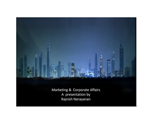 Marketing & Corporate Affairs Presentation to Dubai Television.