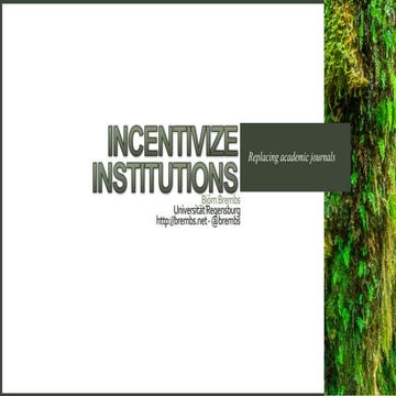 Replacing Academic Journals