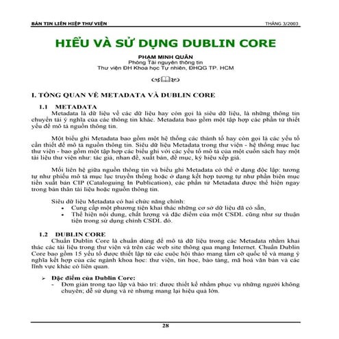 Tài liệu hướng dẫn sử dụng dublin core | PDF