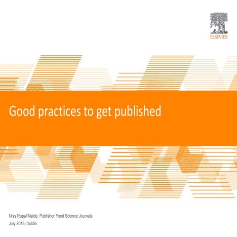 Good practices to get published