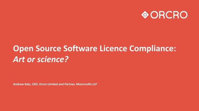 Open Source Software Licence Compliance: Art or science? 