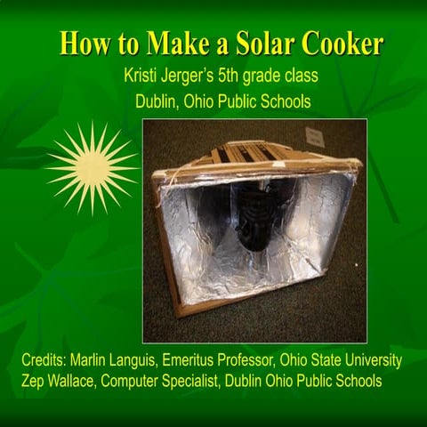 Handbook Copenhagen Solar Panel Cooker | PDF