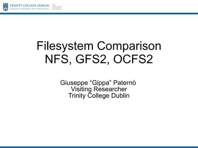 Filesystem Comparison: NFS vs GFS2 vs OCFS2