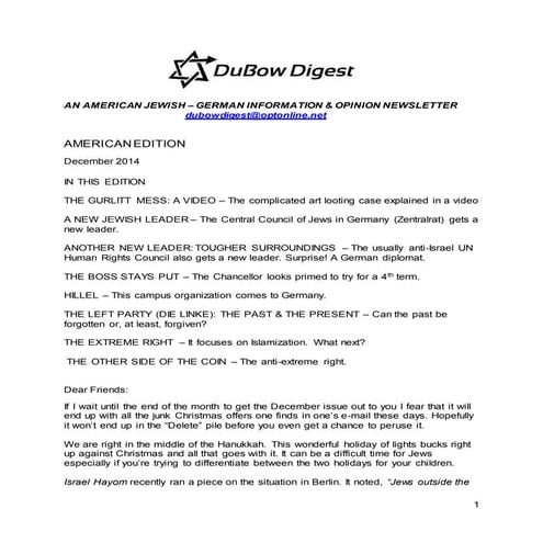 DuBow Digest American Edition December 2014