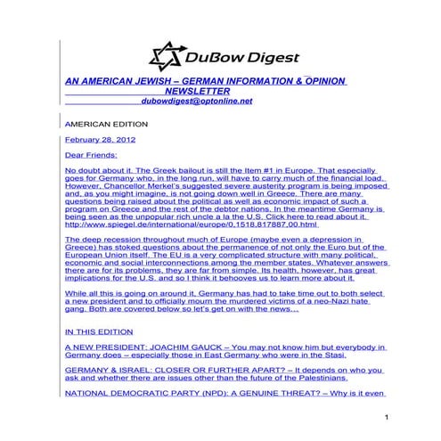 Du bow Digest American Edition feb. 28, 2012