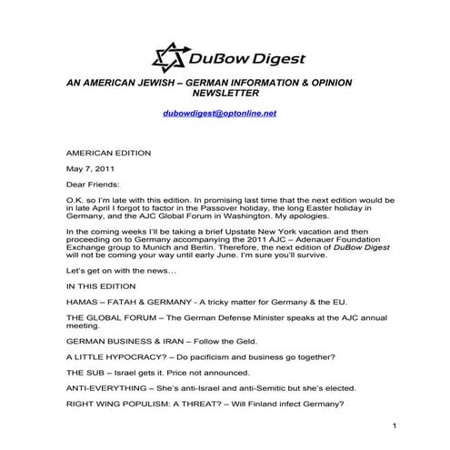 Du bow digest american edition may 7, 2011