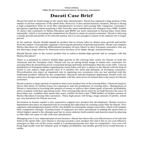 Ducati Case Brief