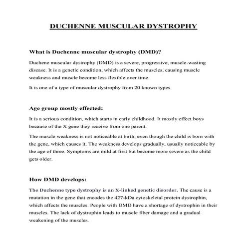 Rare Disease Day: DUCHENNE MUSCULAR DYSTROPHY | PDF