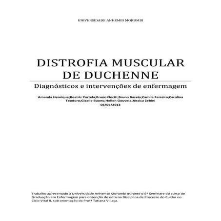 Distrofia Muscular de Duchenne | PPTX