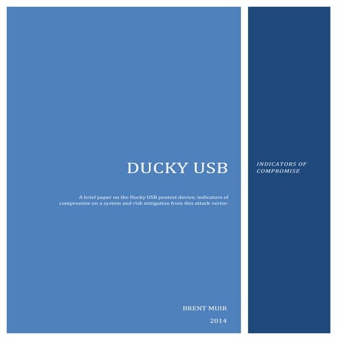 Ducky USB - Indicators of Compromise (IOCs)