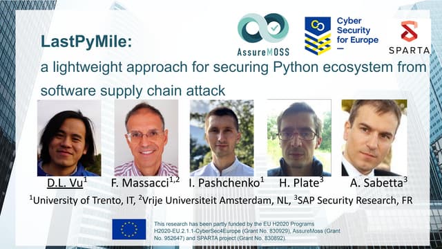 SFScon 21 - Duc Ly Vu - LastPyMile: a lightweight approach for securing Pytho...