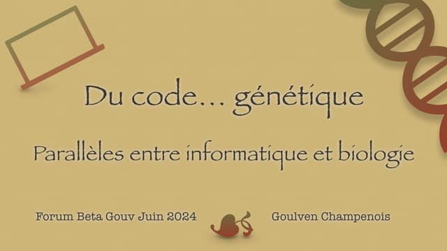 Du code… génétique - Forum beta.gouv juin 2024